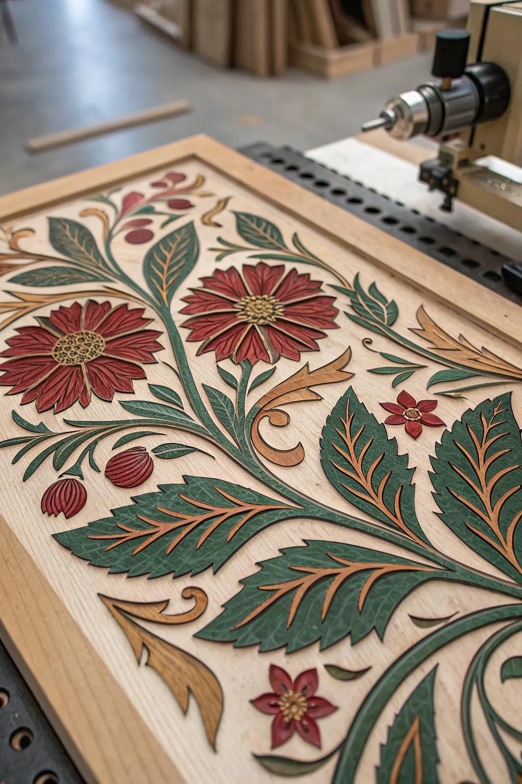 Bring nature indoors with exquisite CNC-engraved botanical designs.