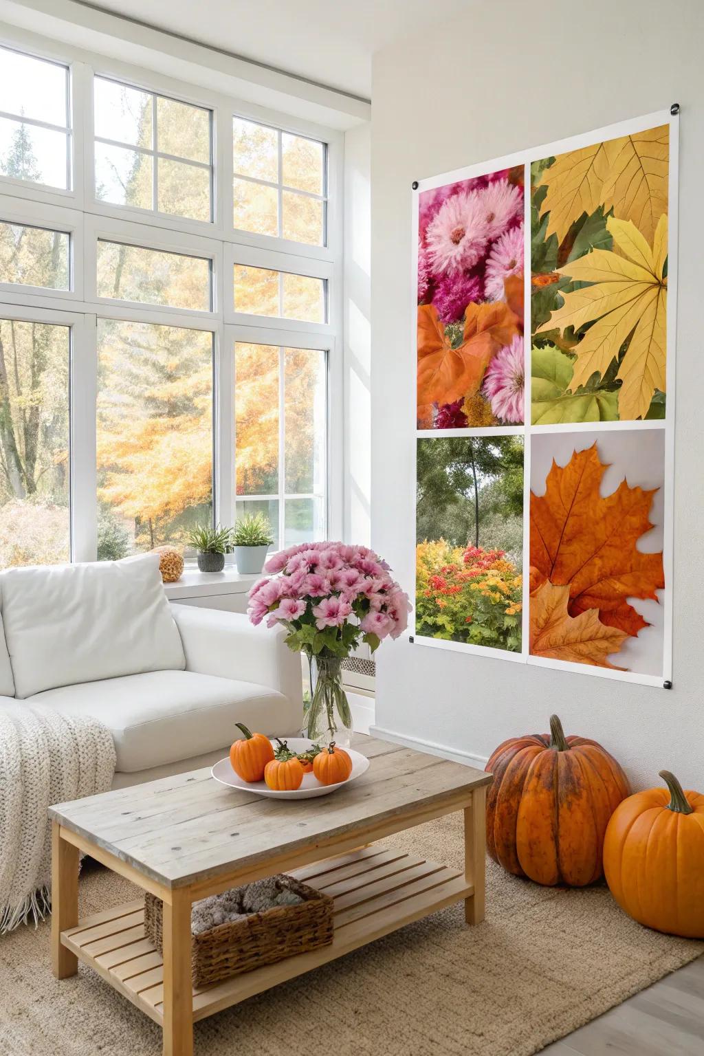 A seasonal celebrations collage reflecting nature's changing beauty.