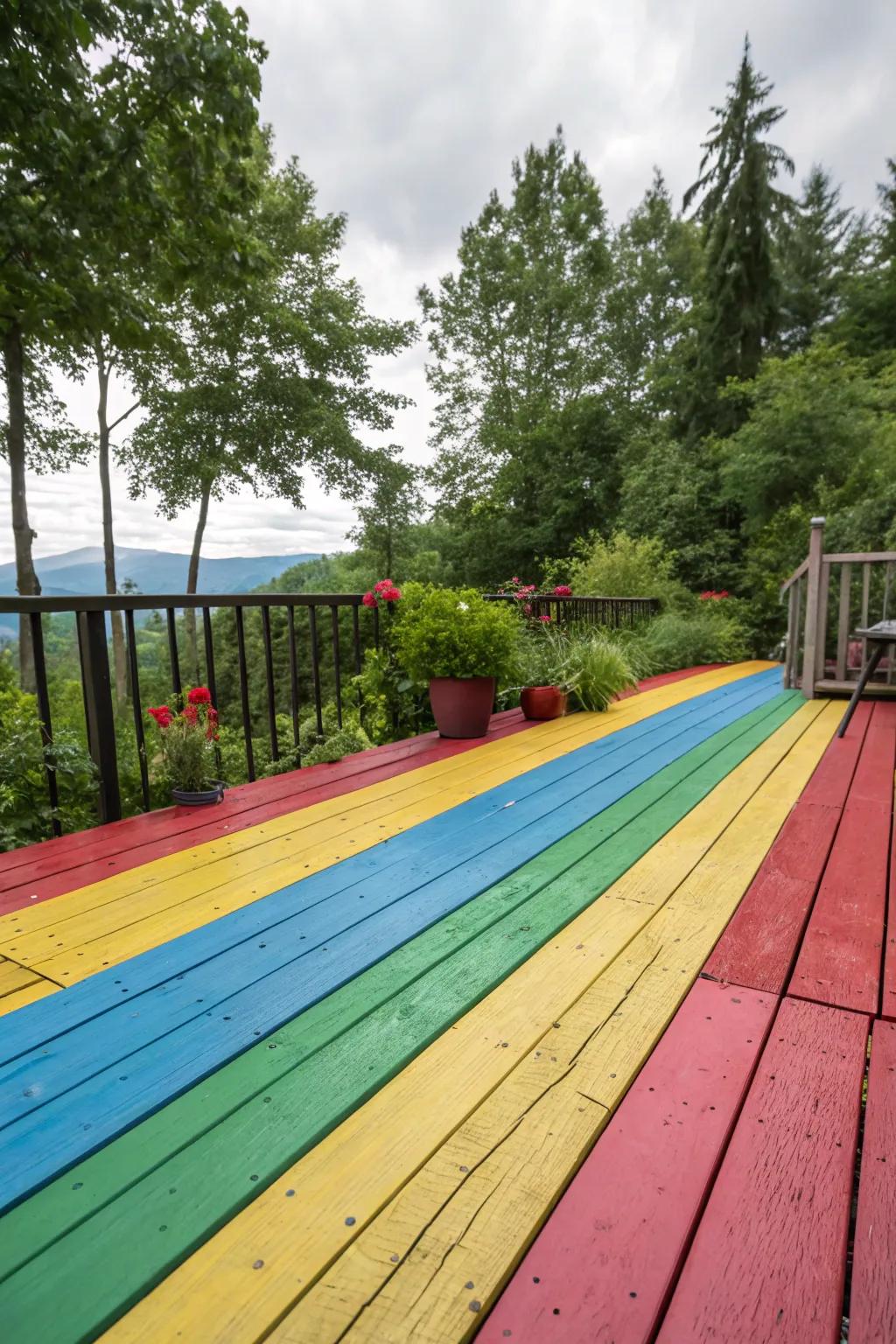 Give your deck personality with a splash of color.