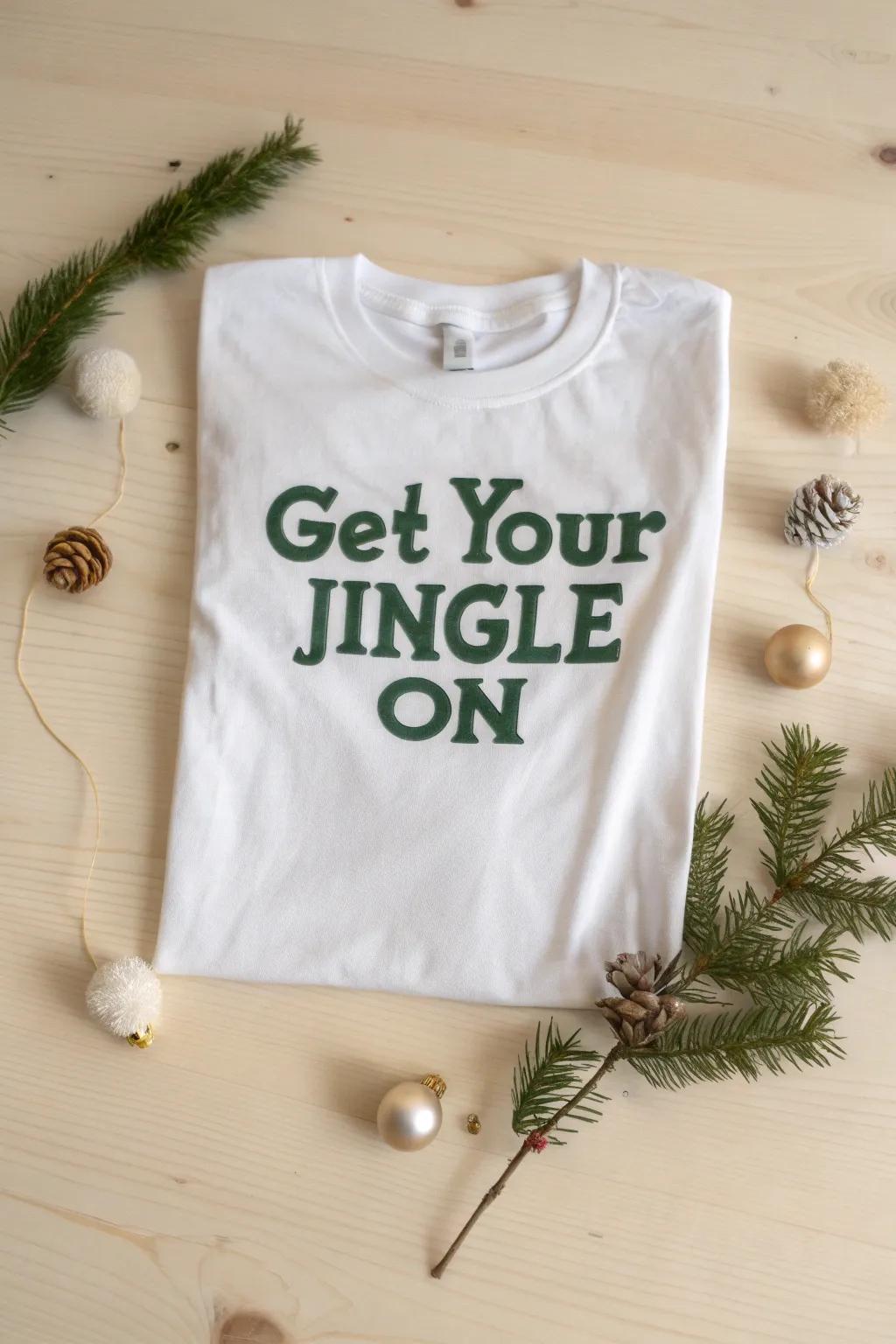 Add a touch of humor to your holiday wardrobe with minimalist style and bold charm! #CricutChristmas #ScandiBoho