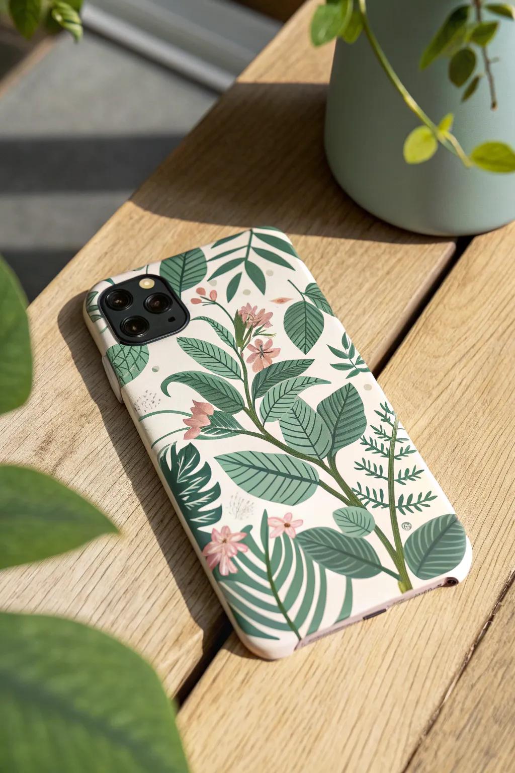 Embrace the beauty of nature with this stunning custom phone case, where minimalist elegance meets vibrant, natural themes.