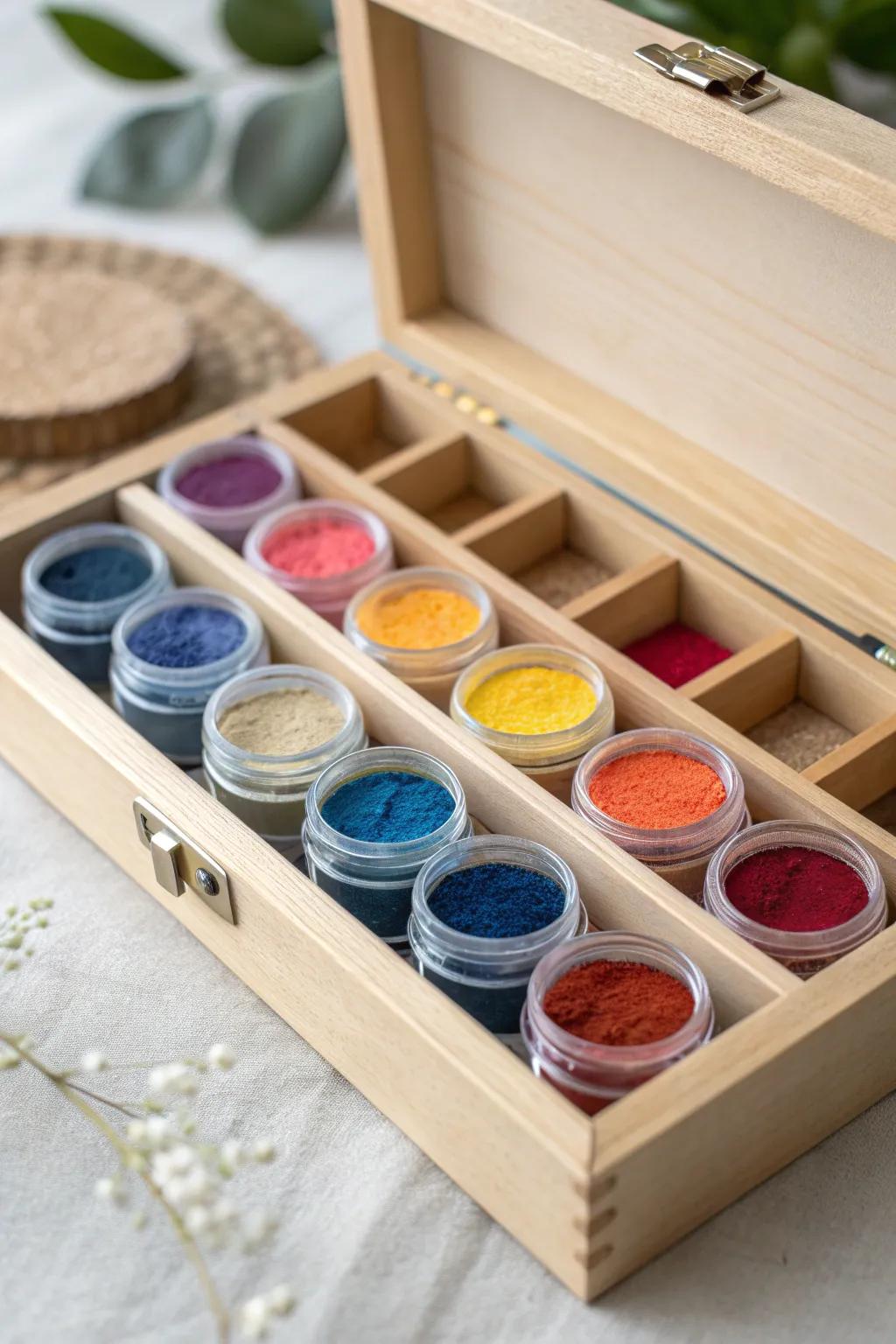 Organize in Style: A minimalist's dream for your vibrant dip powder collection.