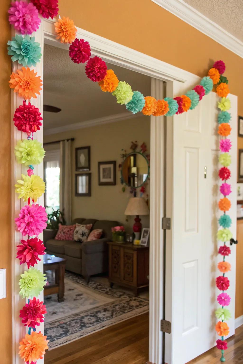 Add a splash of color with DIY Diwali garlands.