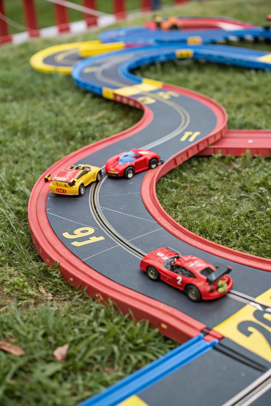 Zoom into fun with this stunning DIY backyard race track, where craftsmanship meets playtime excitement!