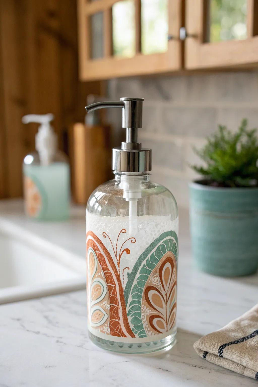 Elevate your space with this chic DIY rustic soap dispenser, blending minimalism and boho charm effortlessly.
