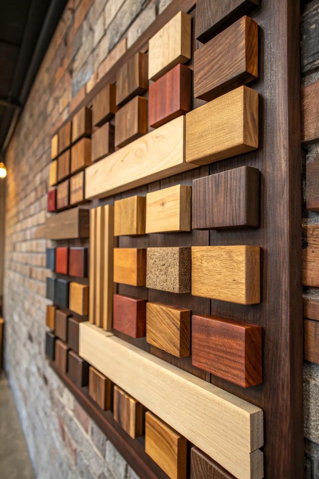 Transform leftover wood into an artful display with this stylish wall-mounted storage solution.