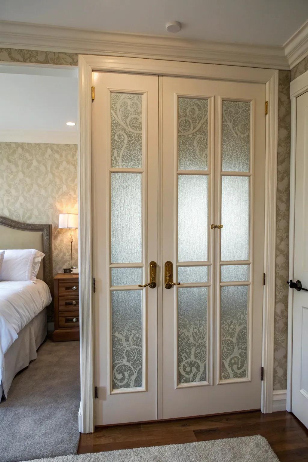 French doors add a sophisticated European flair to any closet.