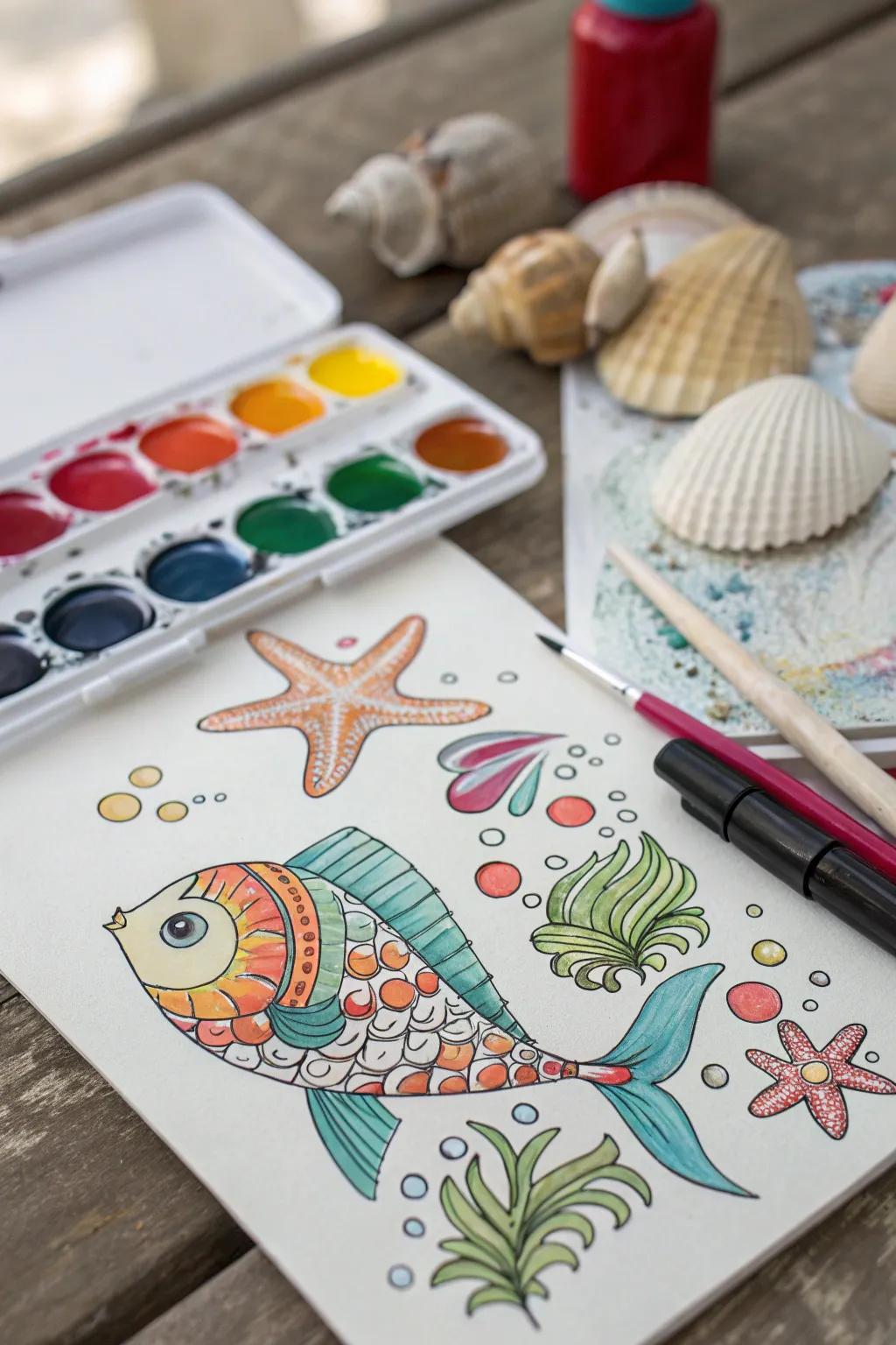 Fish drawings that make a splash with creativity.