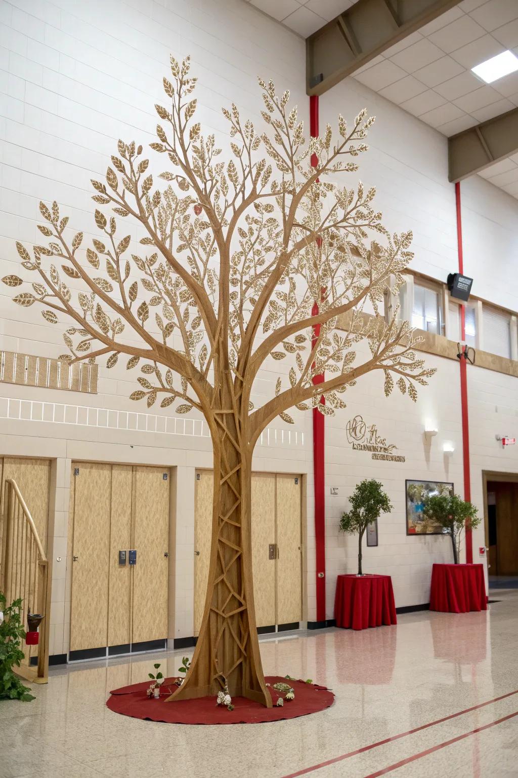 Embrace nature's artistry in your school space with a stunning DIY twig and leaf installation. 🌿 #NatureInspired #ScandiBoho
