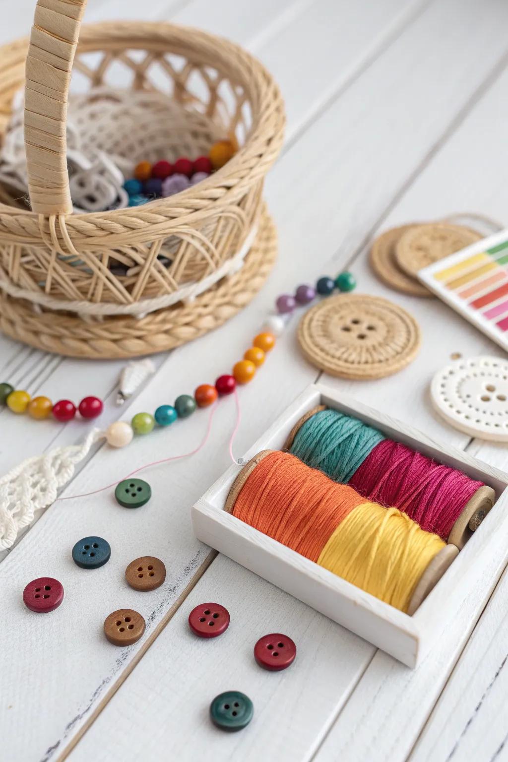 Unleash your creativity with a charming craft kit, where bold colors and natural beauty meet minimalist design.