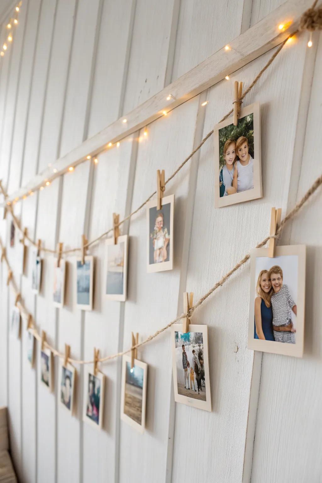 Capture cherished memories with a personalized photo garland that adds a warm touch to your space.