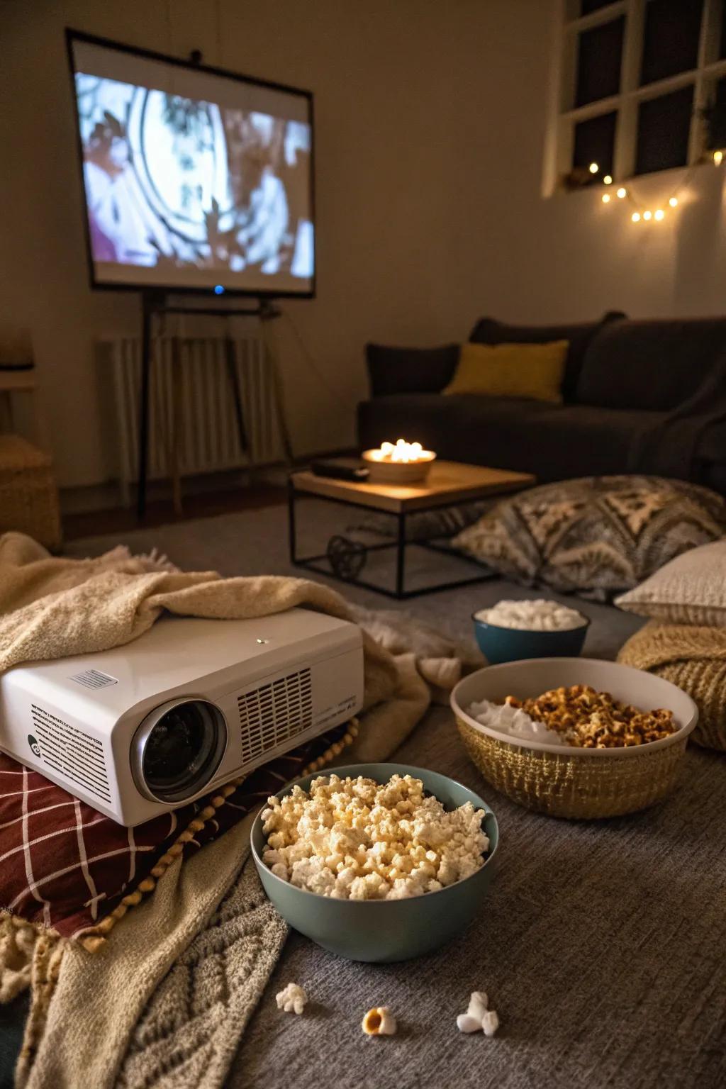 Transform any evening into a cinematic adventure with a family movie night setup.