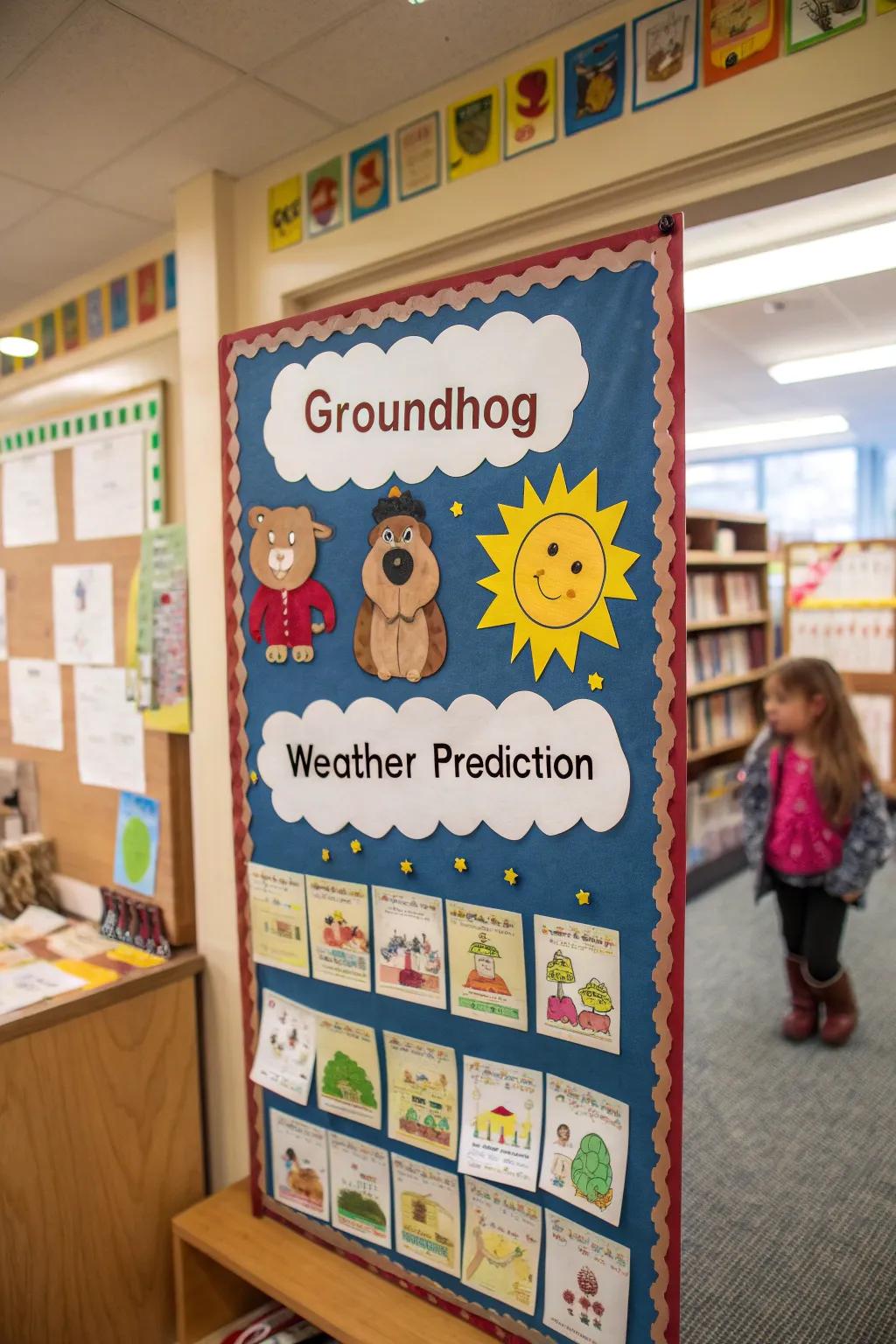 A playful Groundhog Day board for preschoolers to share their weather predictions.