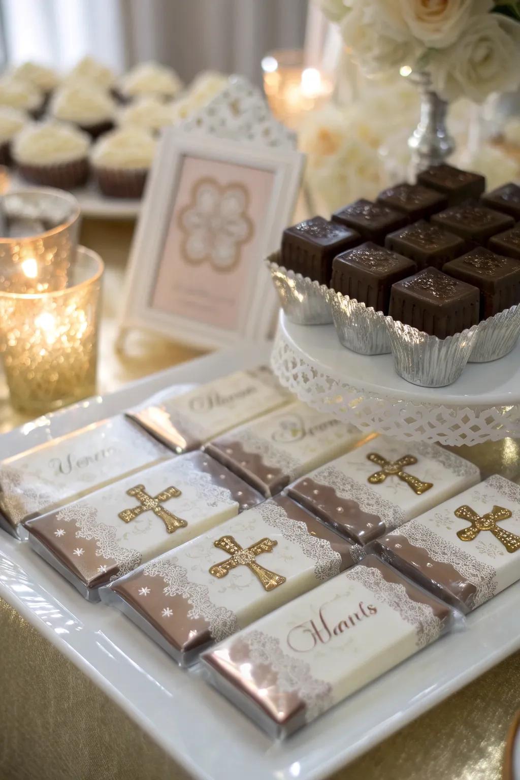 Sweet and personal: Custom chocolate bars for your guests.