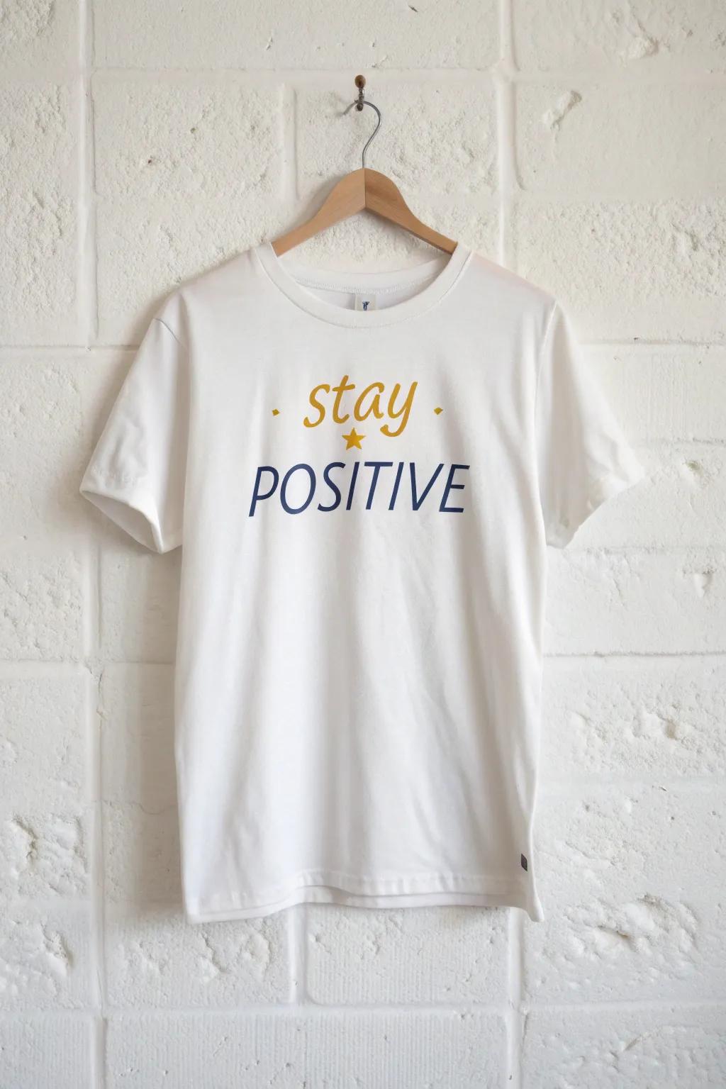 Wear your motivation with style and simplicity. #StayPositive #MinimalistFashion