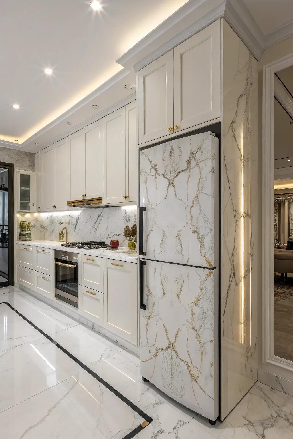 A marble wrap adds a touch of elegance and luxury to any kitchen.