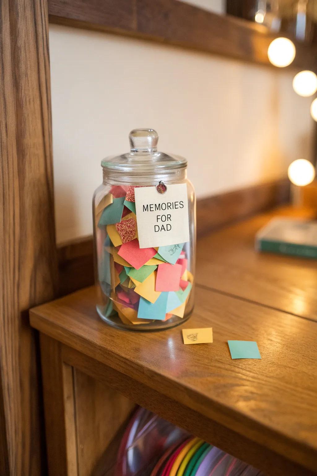 A memory jar filled with love and memories is a treasured gift.