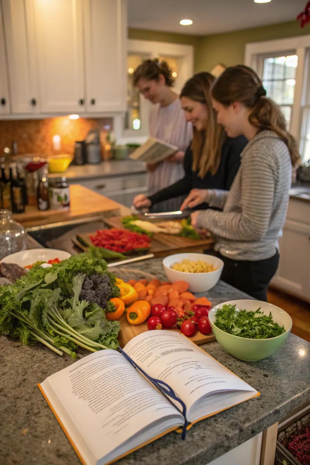 Cook a gourmet meal at home for a delicious birthday celebration.