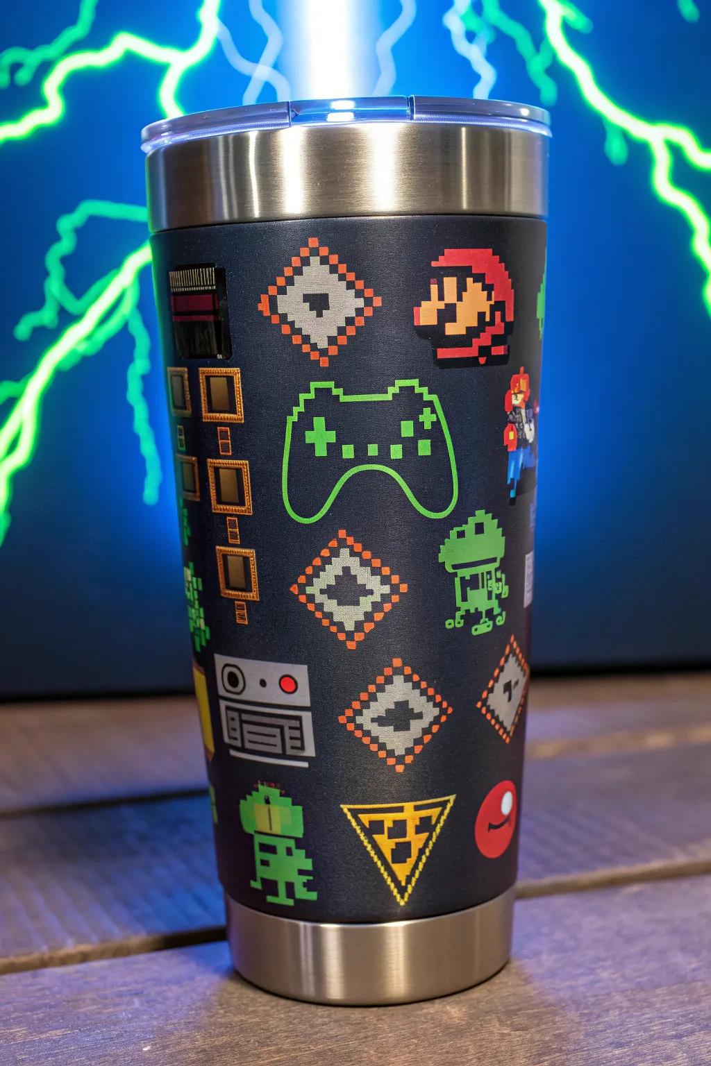 Level Up Your Nostalgia: Sip in Style with Retro Gaming Vibes 🍹🎮