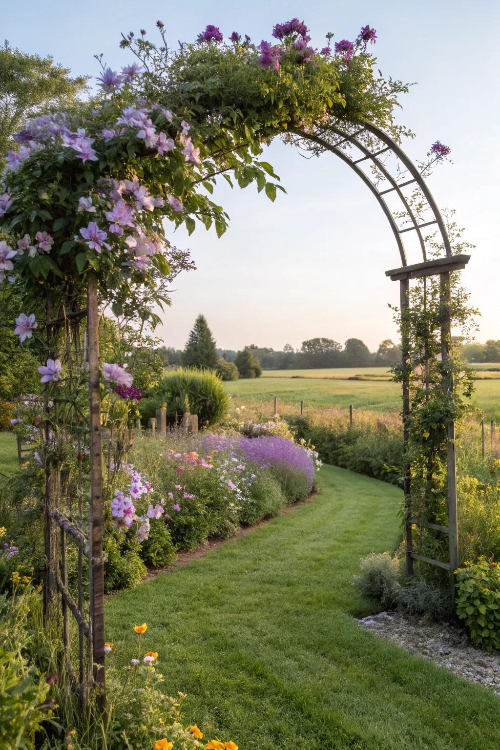 Define garden spaces with living walls of greenery.