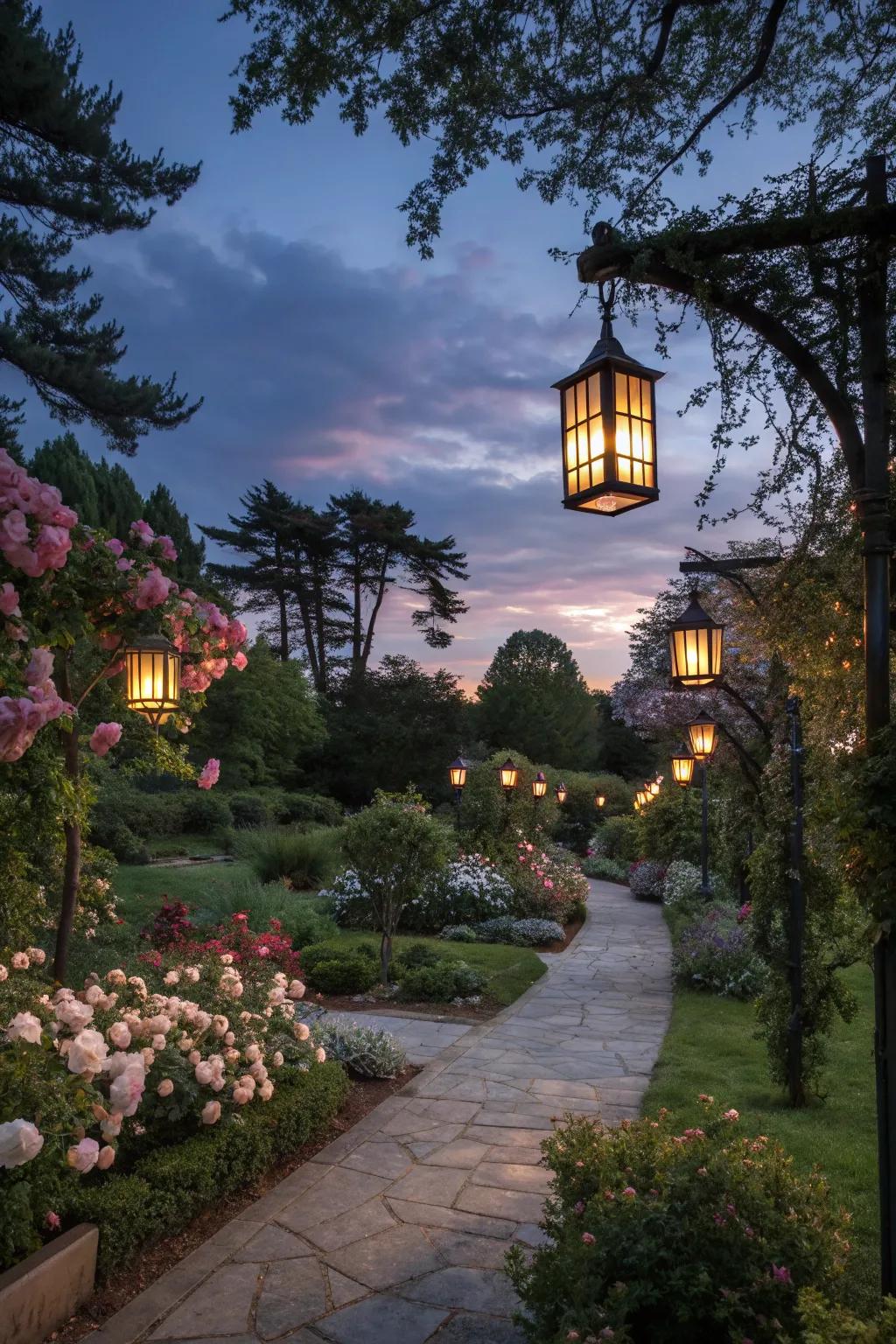 Lanterns add a touch of timeless charm to your garden.