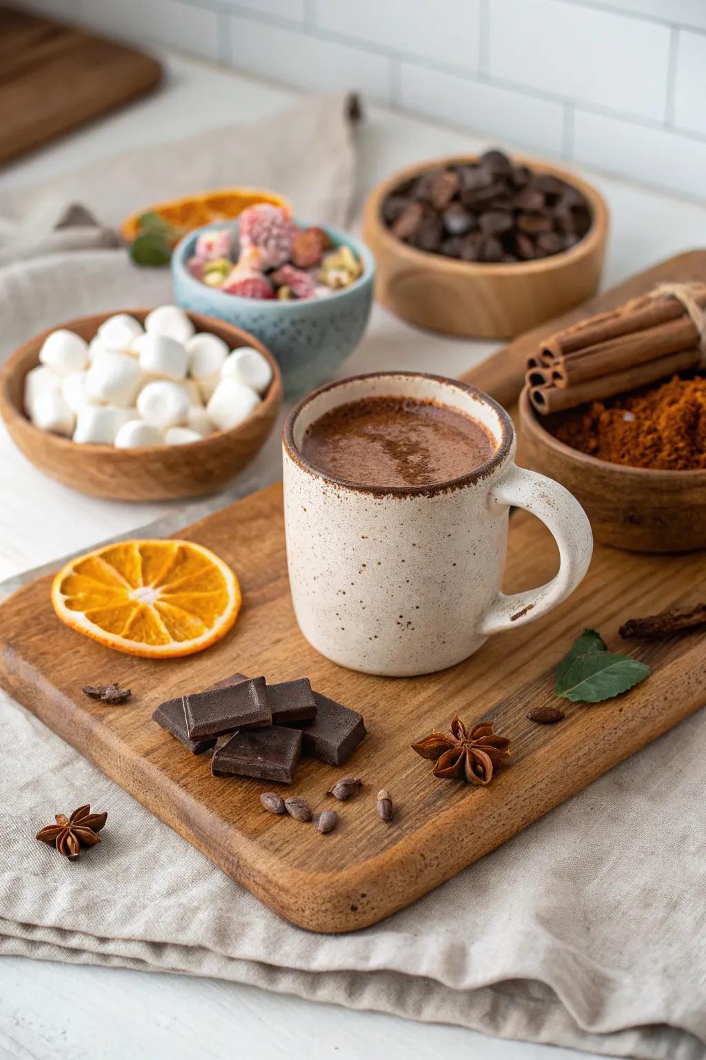 Warm up your soul with a cozy DIY hot chocolate board, perfect for gifting or indulging in on a chilly day.
