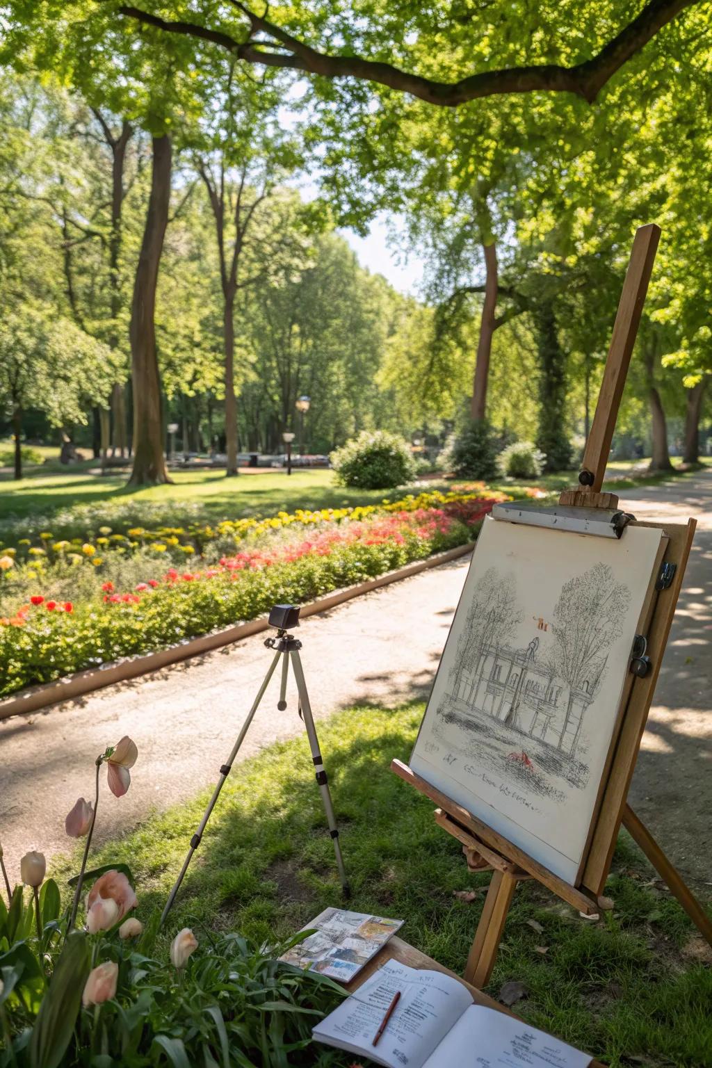 A portable easel for creative freedom anywhere.