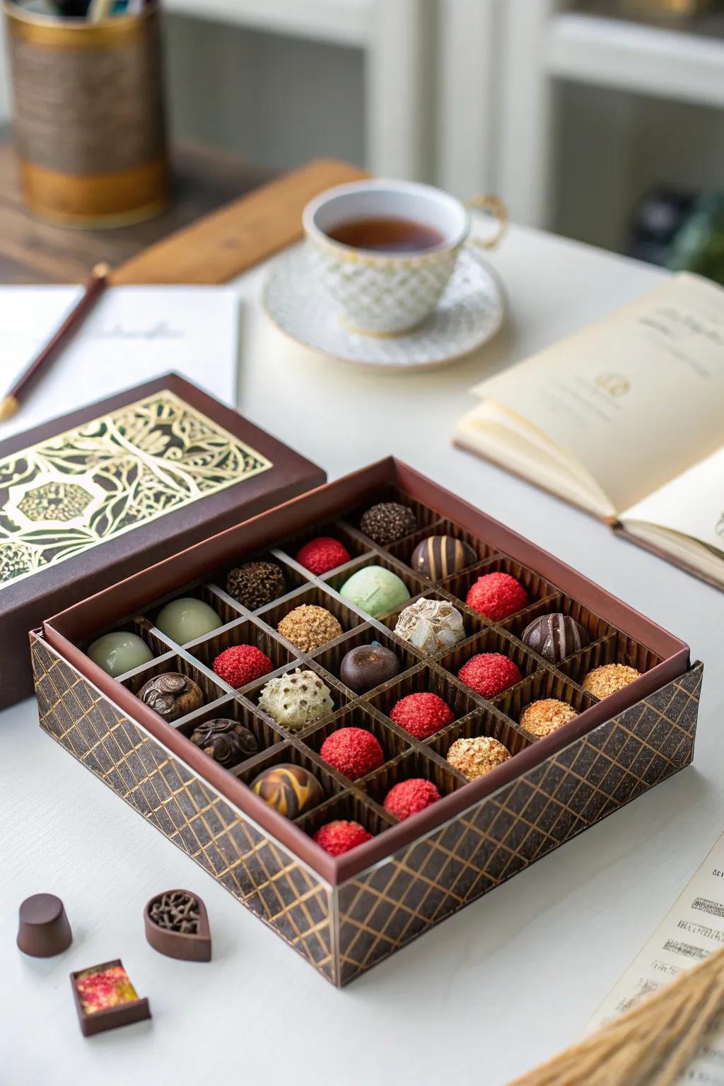 Artisanal chocolates are a sweet way to brighten someone's day.