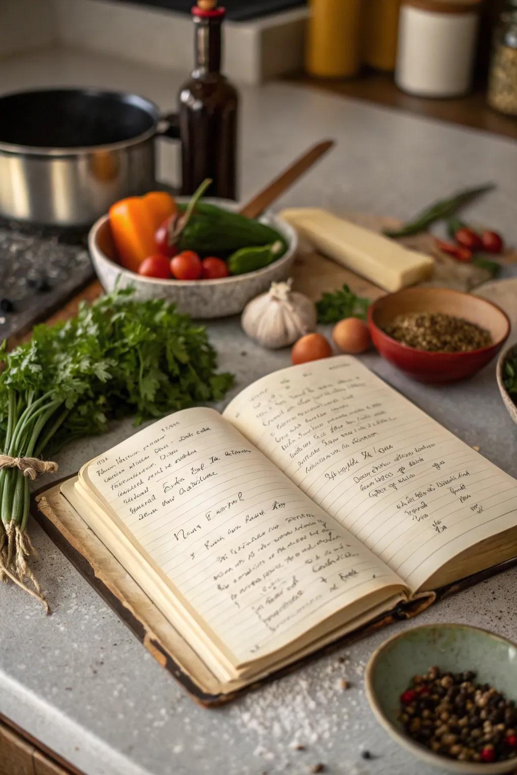 A custom recipe book is a personal way to share culinary love.