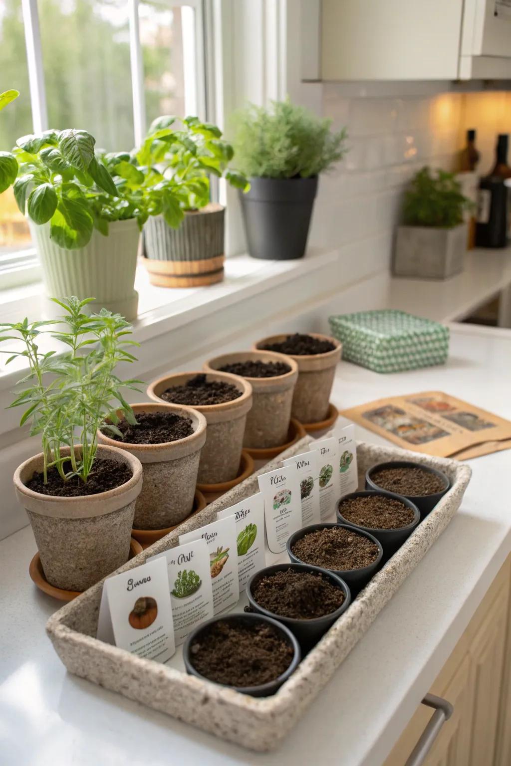 Grow fresh flavors at home with a DIY herb kit.