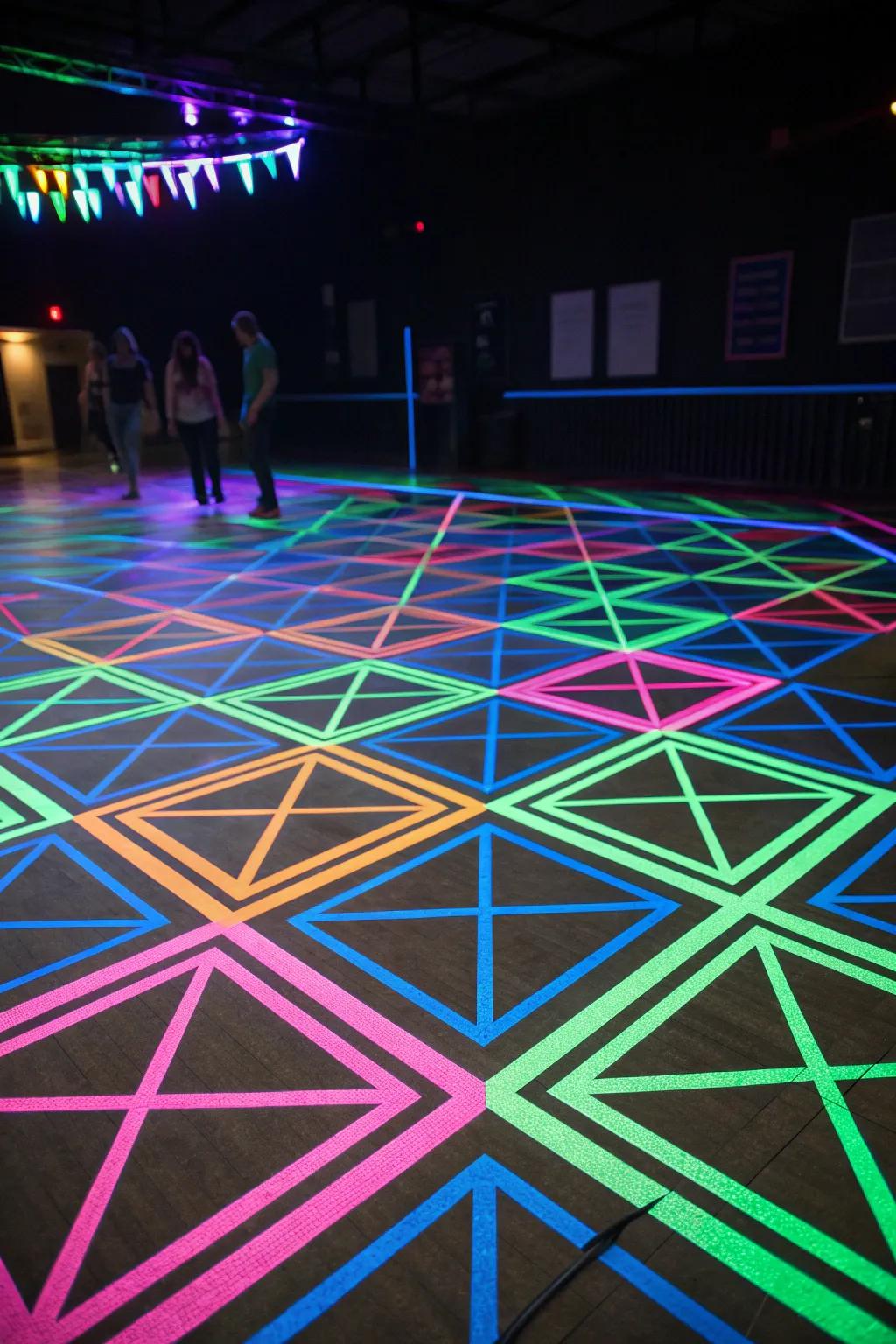 Bring your party to life with a dazzling glow-in-the-dark dance floor!