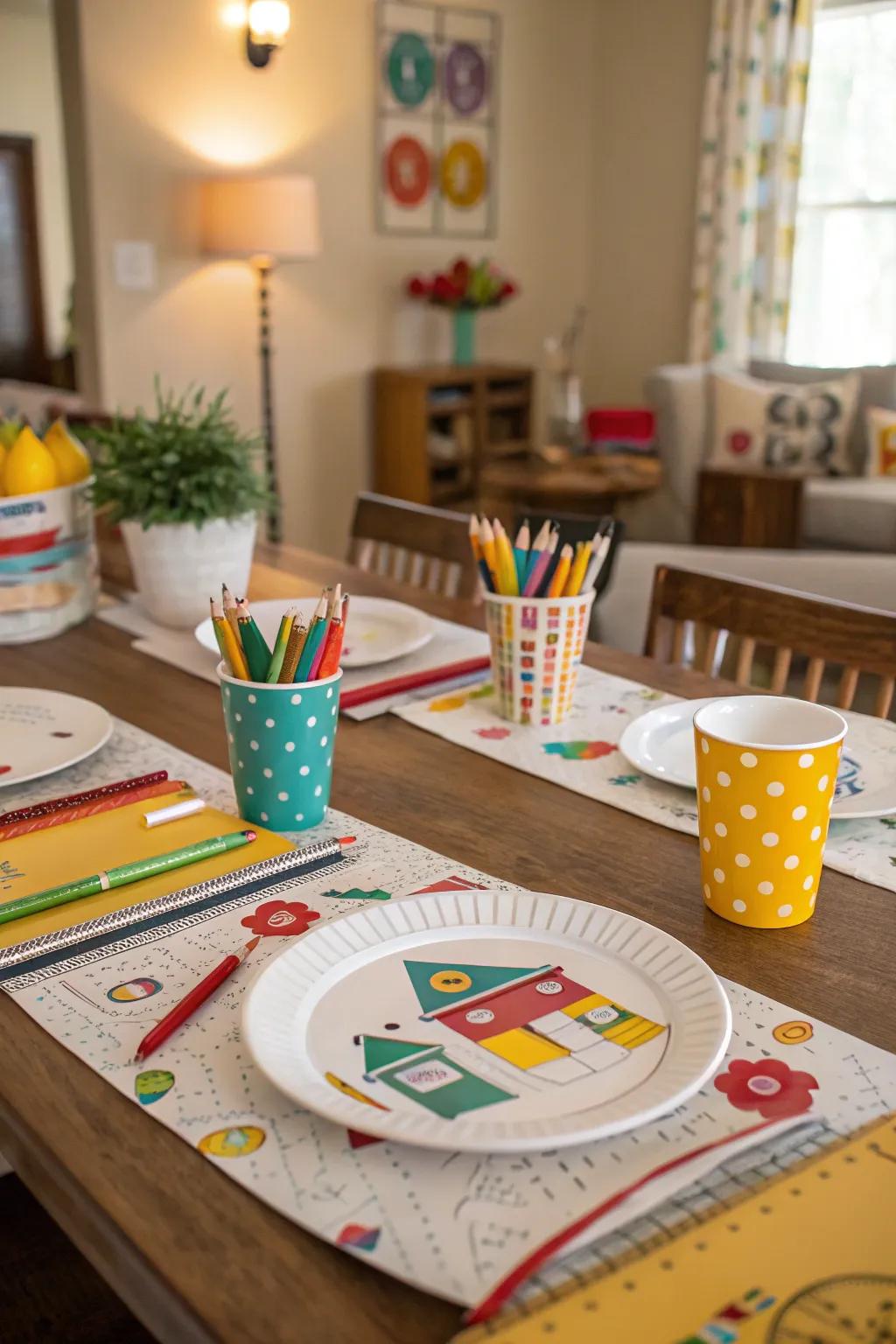 Show your school spirit with themed tableware.