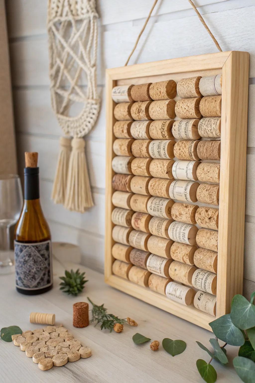Transform your wine memories into a chic cork board – where elegance meets storytelling.