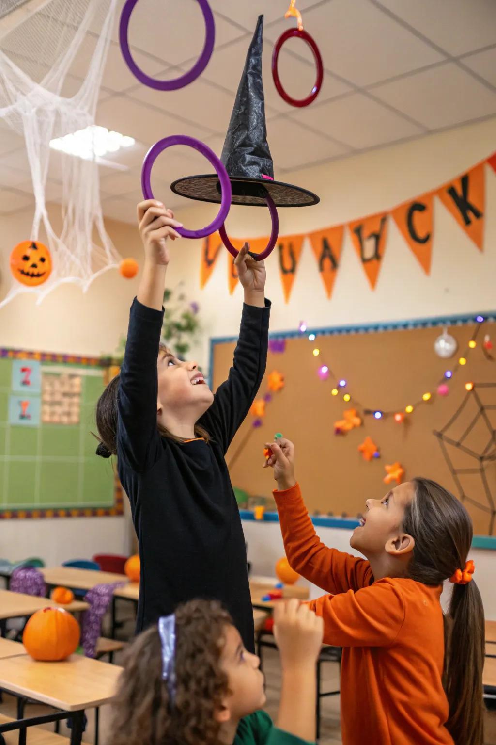 Try your luck at the Witch Hat Ring Toss!