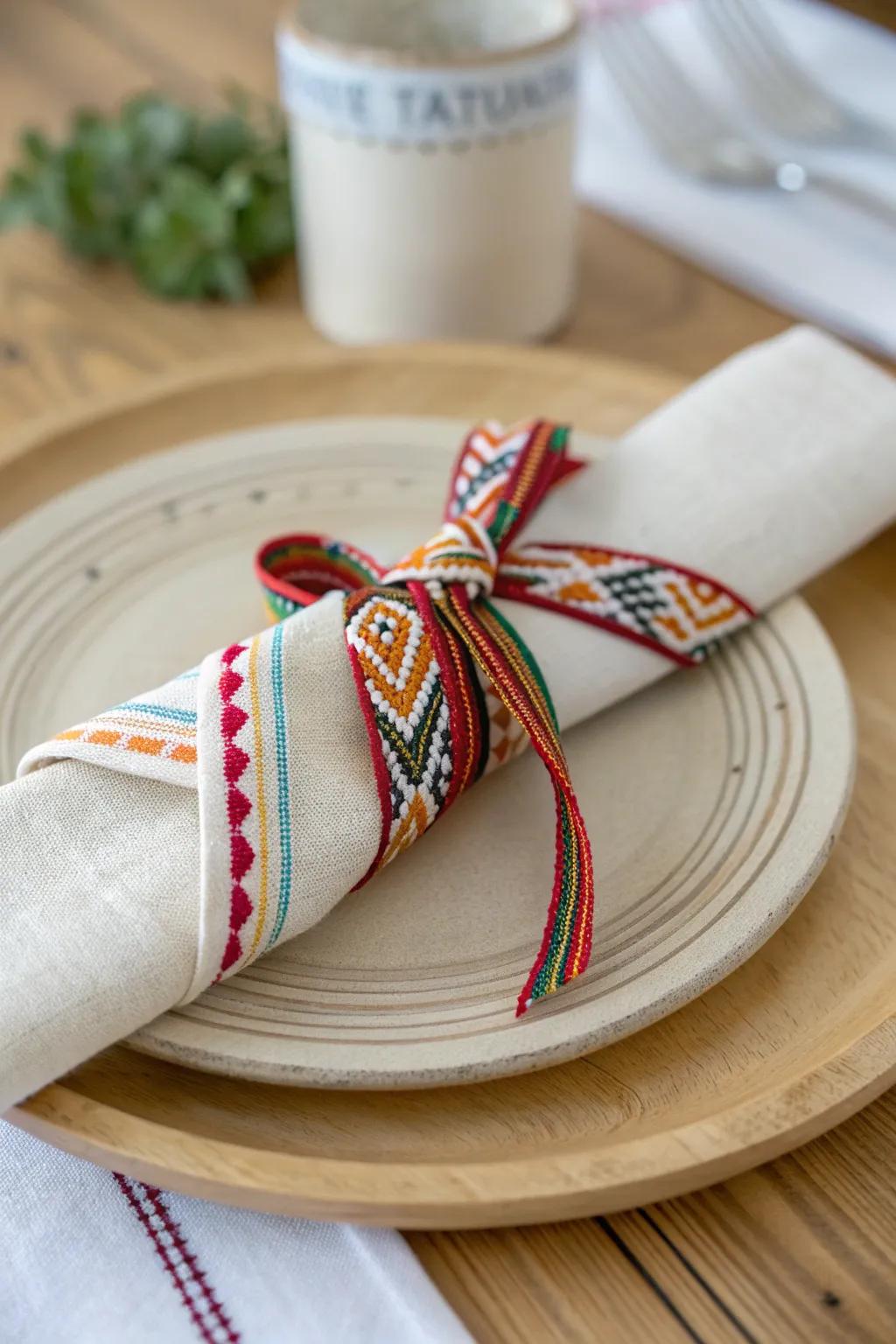 Add a splash of color to your table with this Ribbon Delight napkin ring!