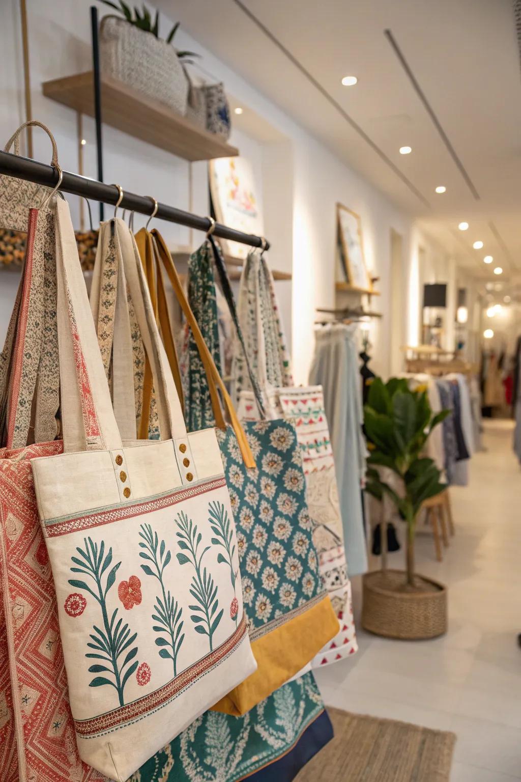 Fabric tote bags combine style and sustainability for everyday use.