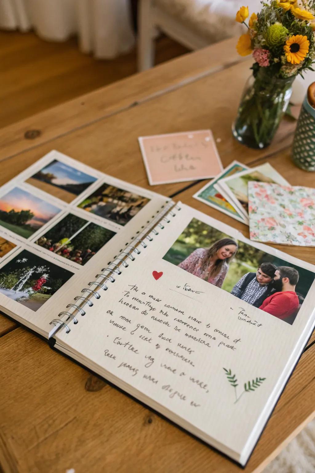 A personalized photo album filled with cherished memories.