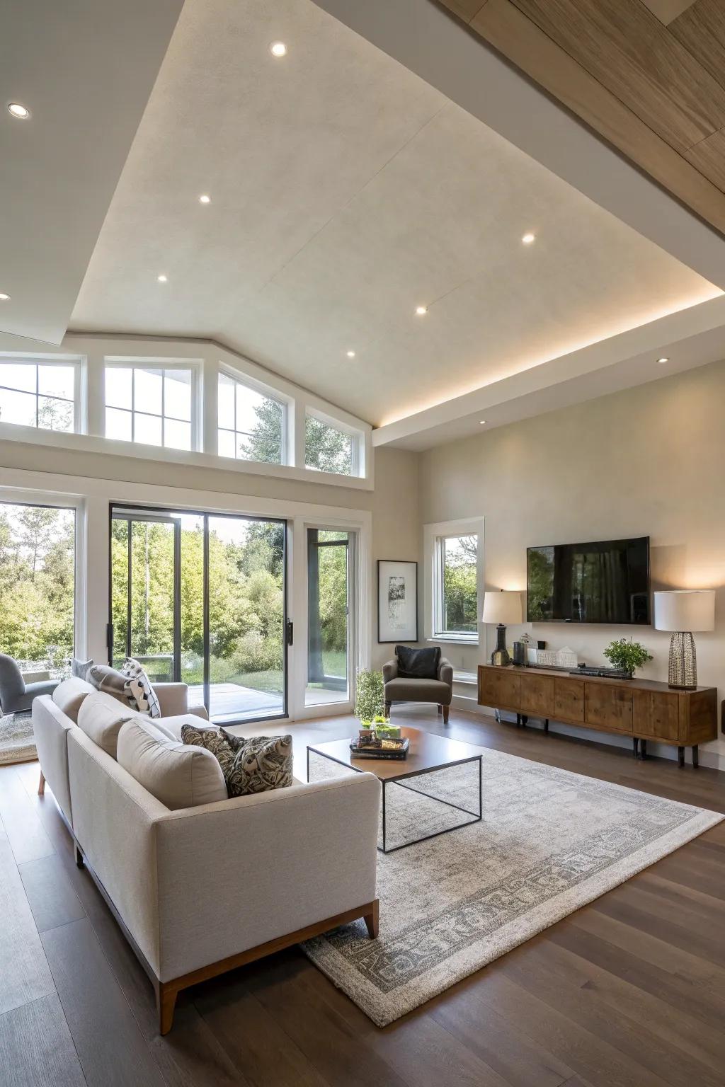 A smooth, seamless ceiling can be achieved with a simple skim coat.