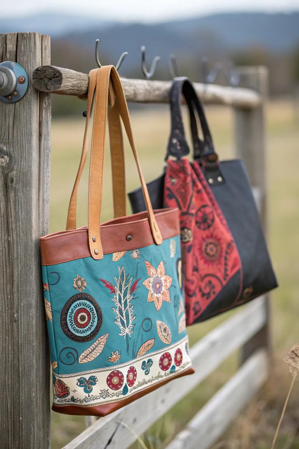 Design your own chic tote bags for shopping in style.