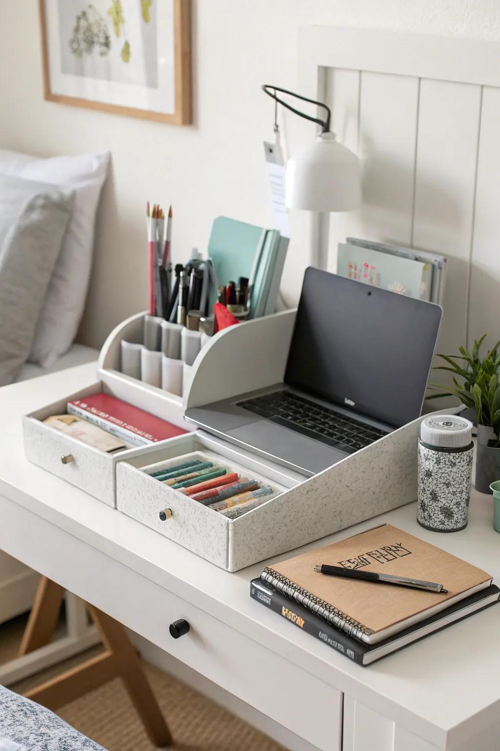 Stay focused with a tidy desk organizer.