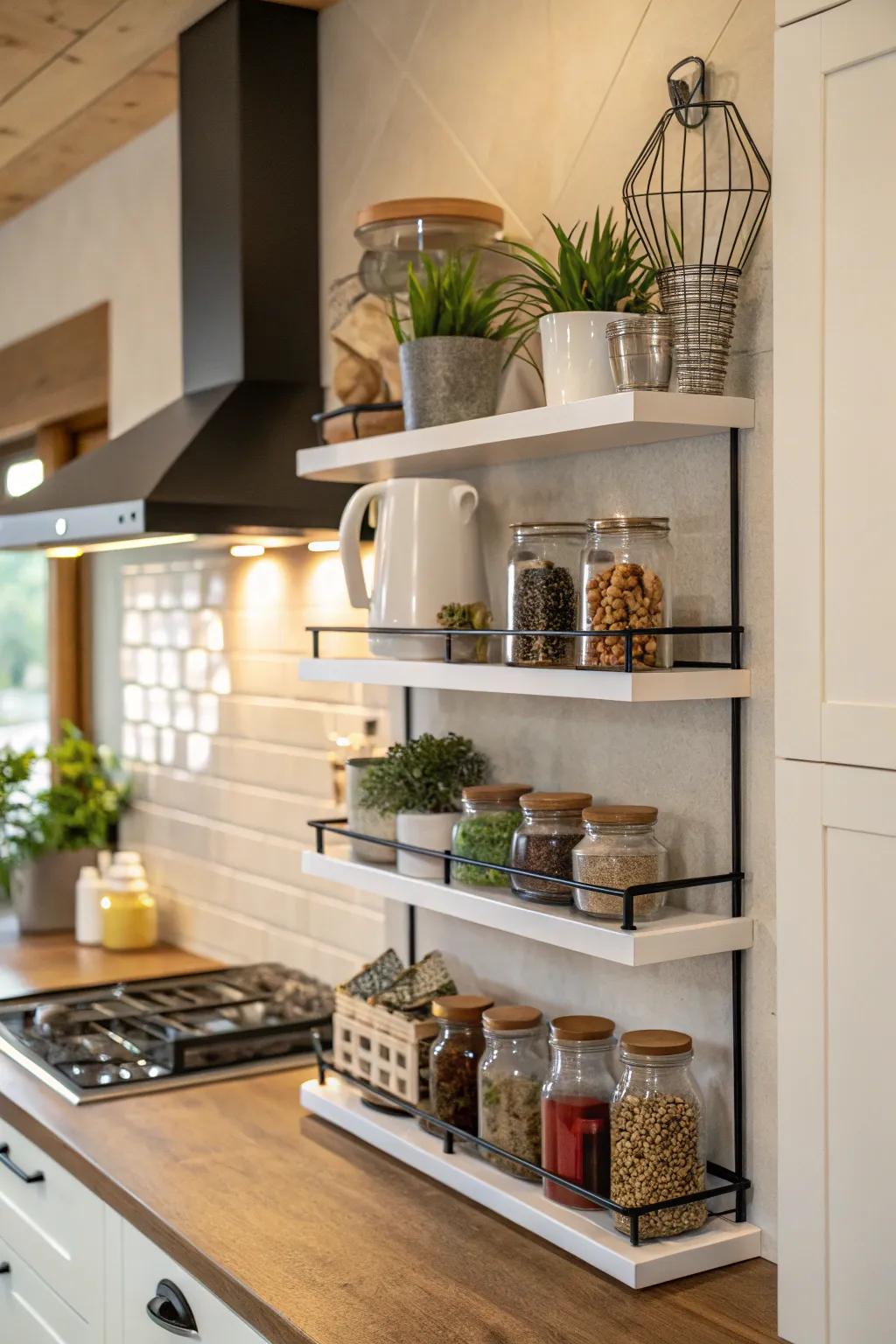 Add style and function to your space with a chic floating shelf.