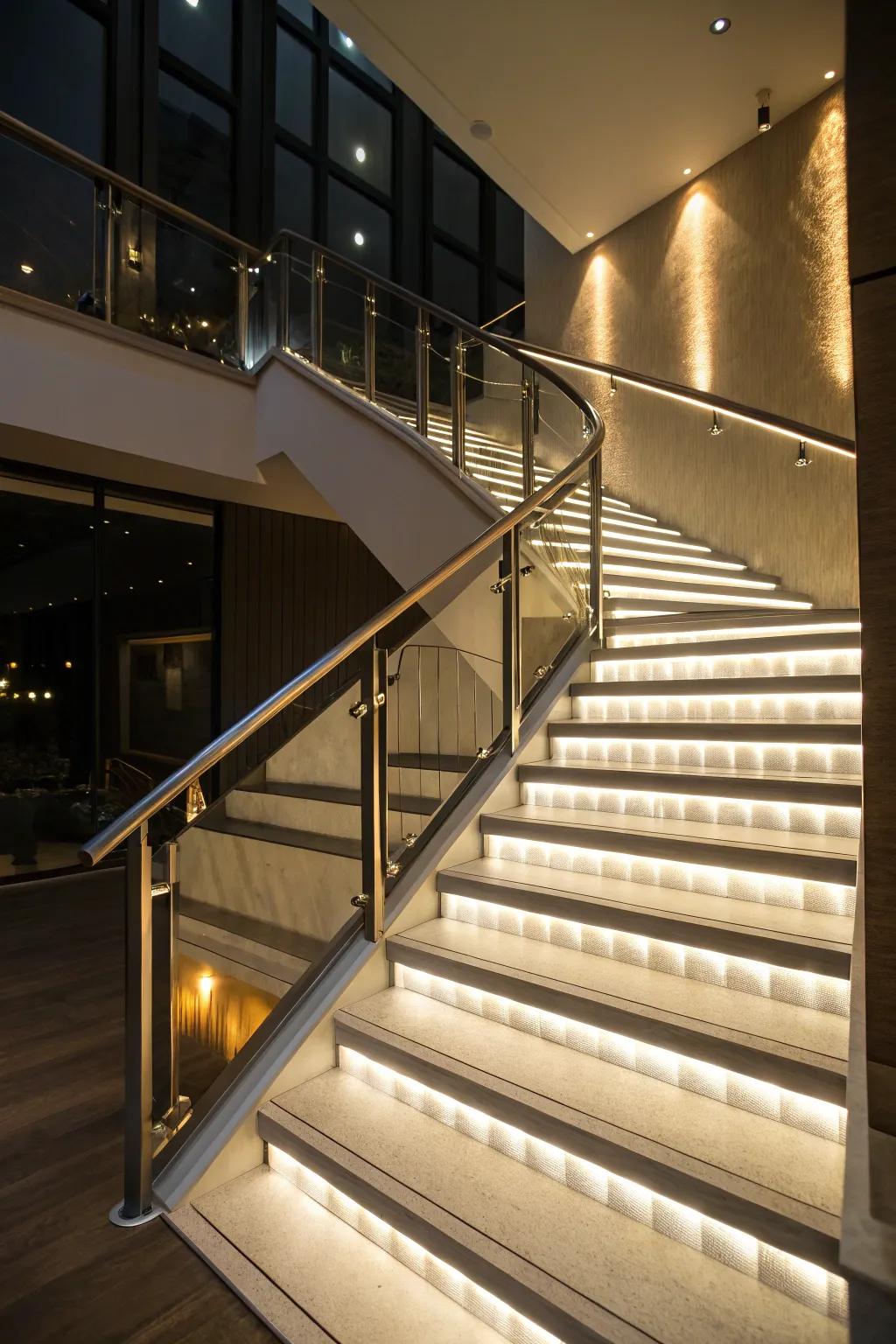 Make your stairs a statement piece with LED lighting.