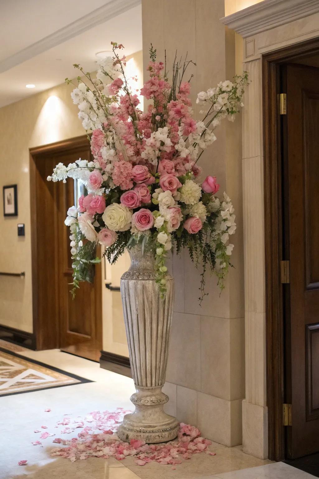 A grand entryway display that welcomes guests with elegance.