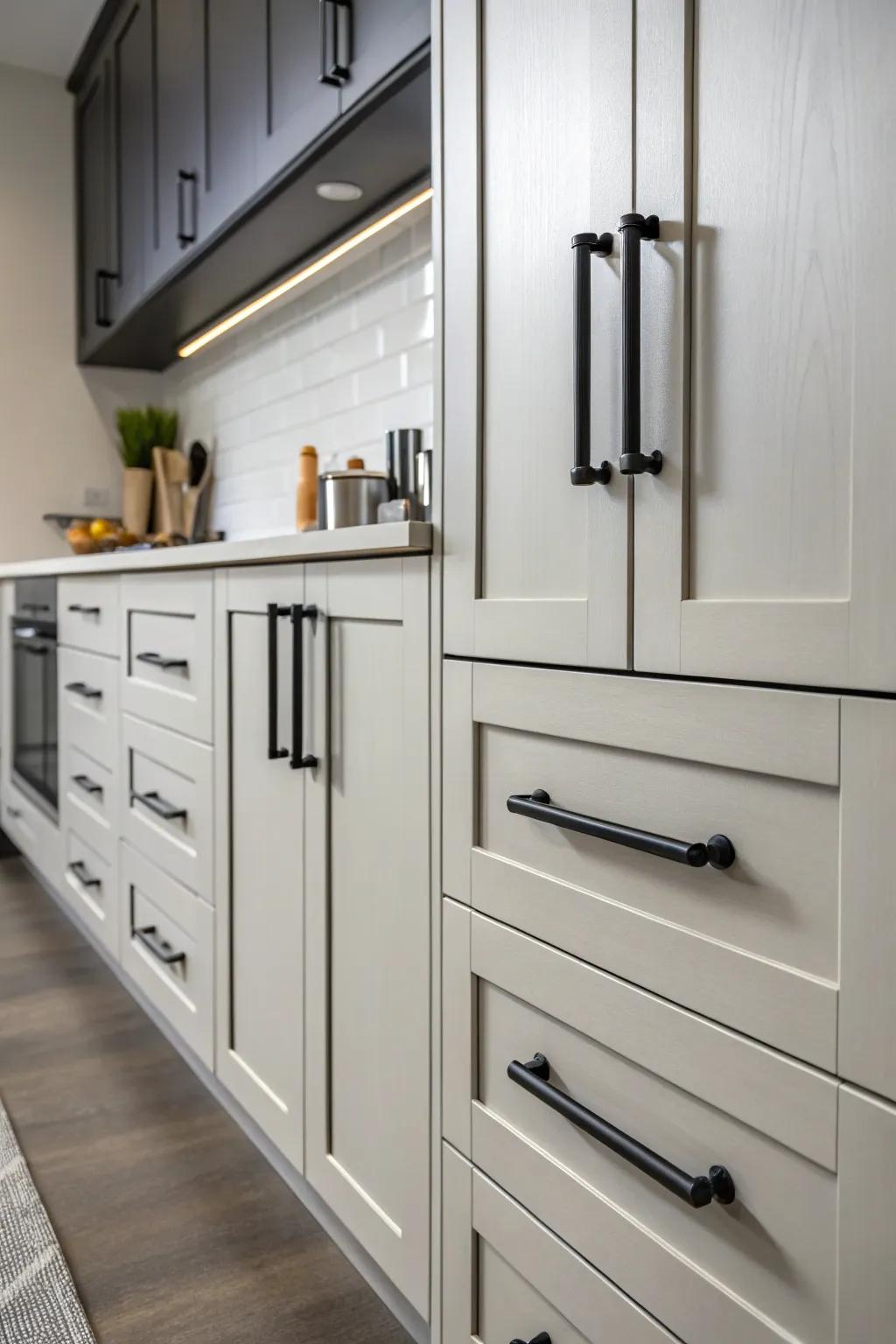 New hardware can update the look of your cabinets instantly.