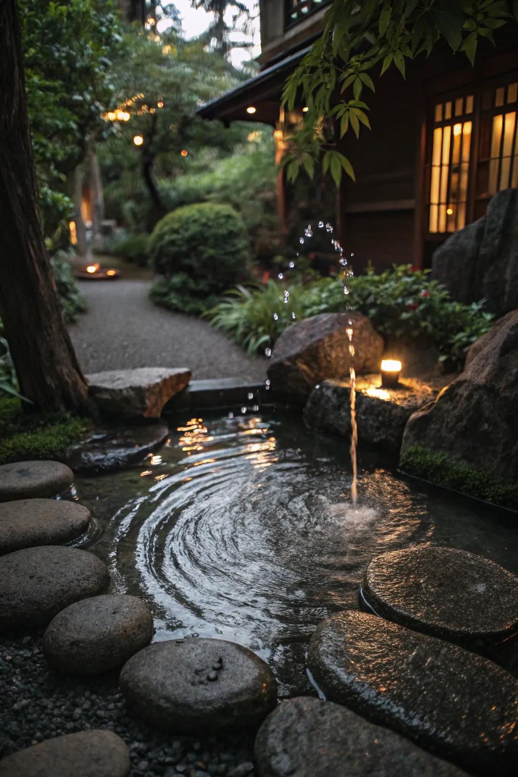 An underground water feature creates a hidden oasis in your garden.