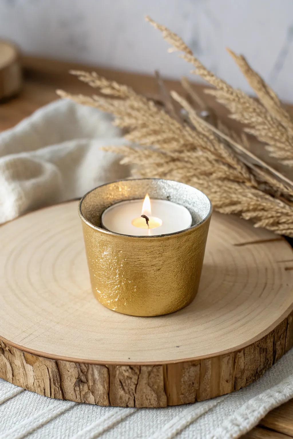 Transform ordinary K-cups into stunning candle holders with a touch of metallic elegance. Perfect for adding a chic, minimalist flair to your decor.