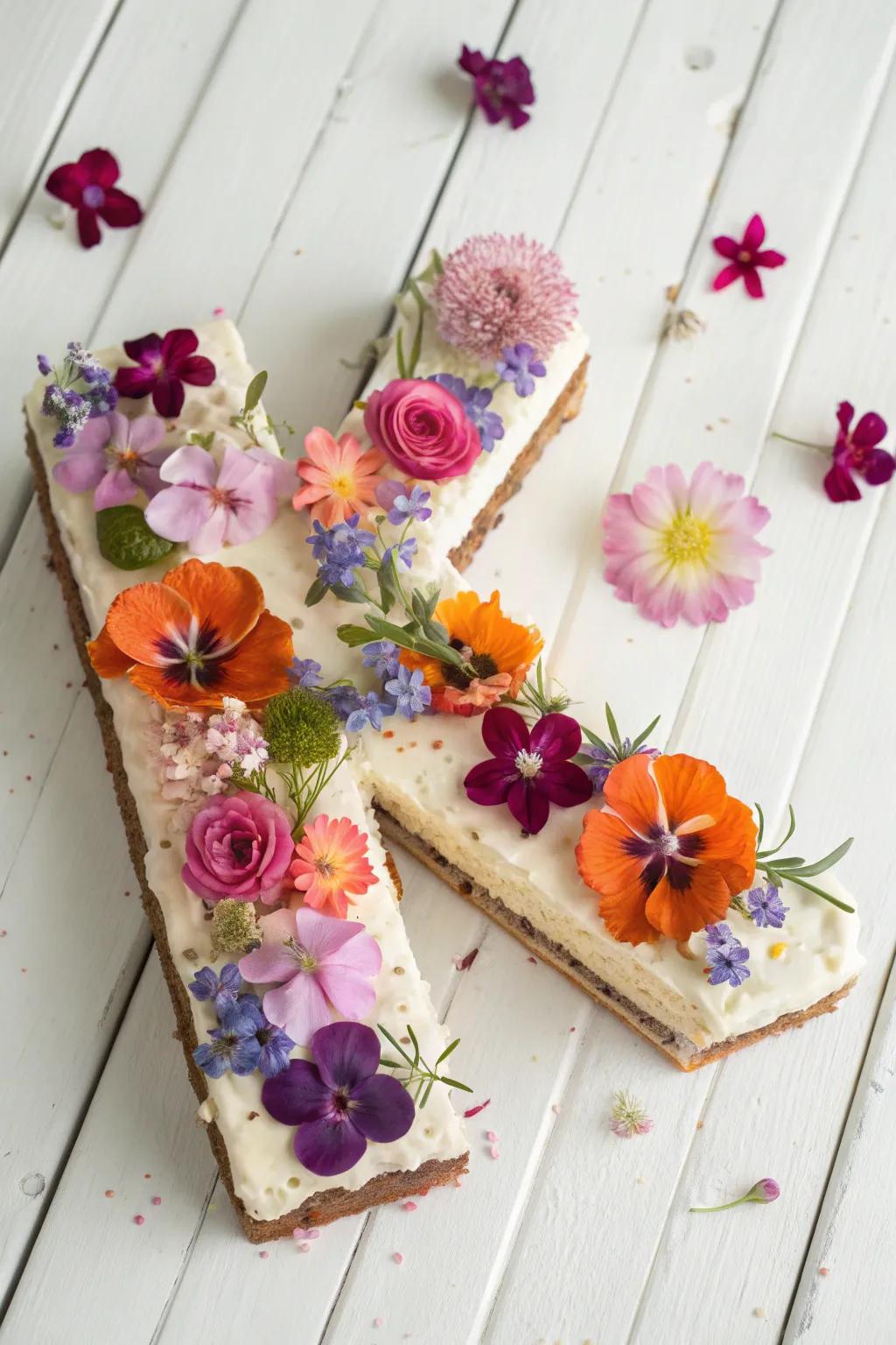 Elevate your dessert table with a Floral Fantasy K Cake, where elegance meets natural beauty in every bite!