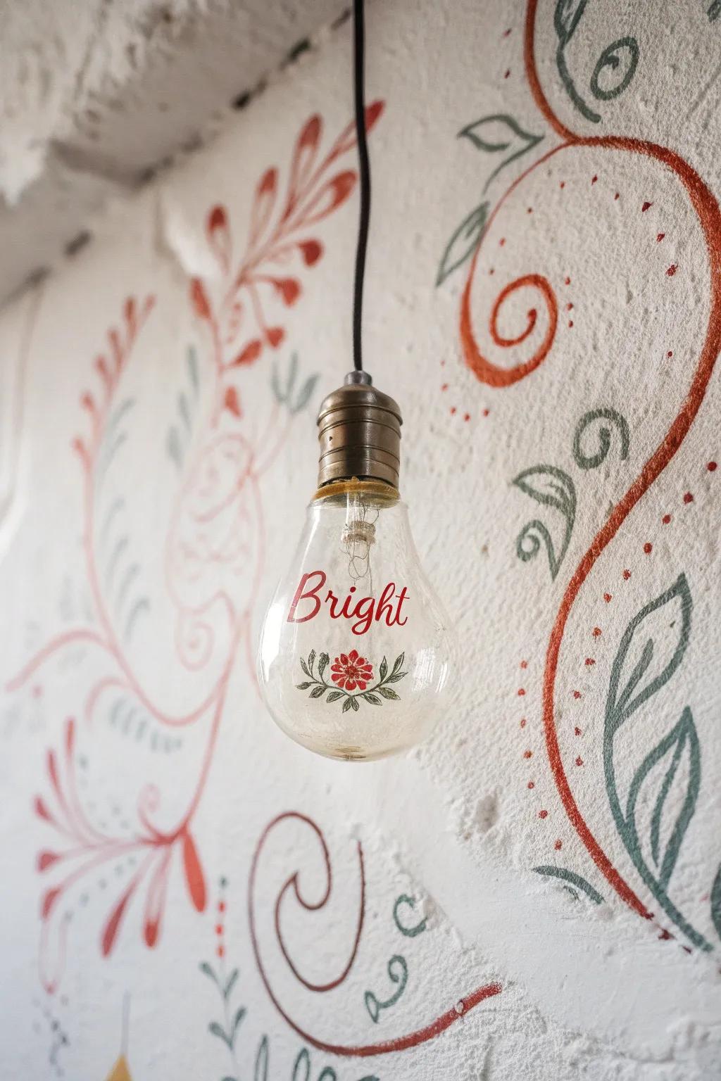 Illuminate your space with 'Bright Ideas'—a touch of inspiration and artistry for your walls.