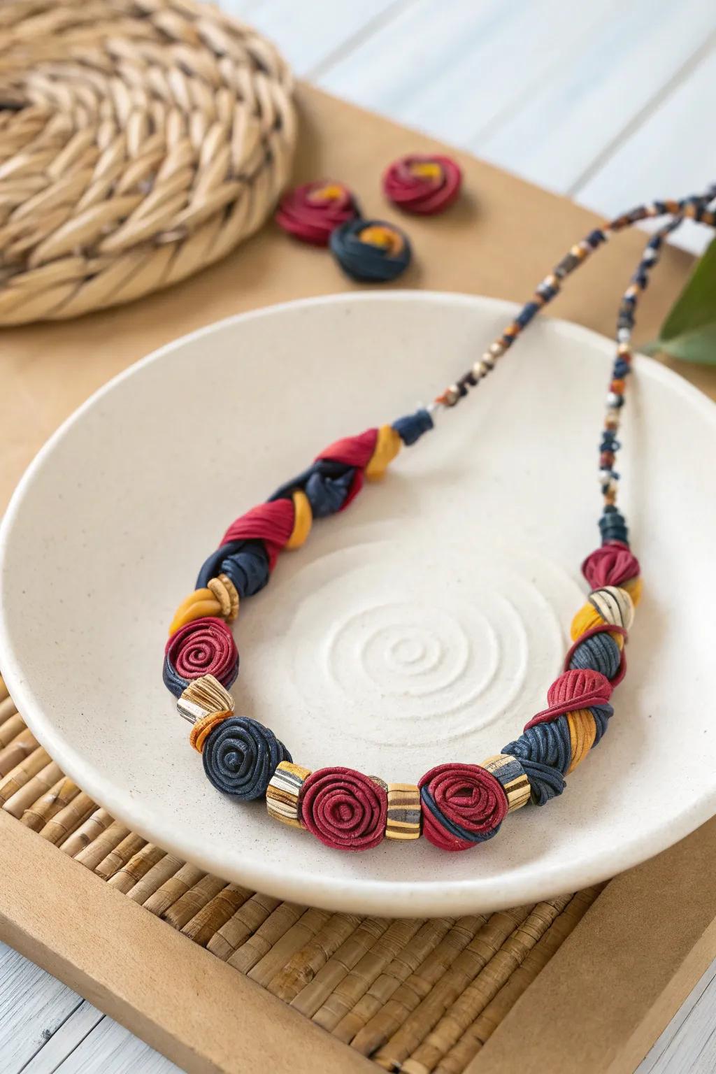 Transform pages into wearable art with chic paper jewelry.