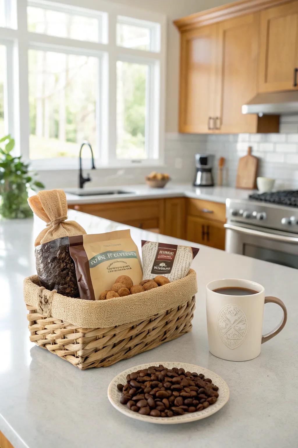 Start the day right with this coffee lover's basket.